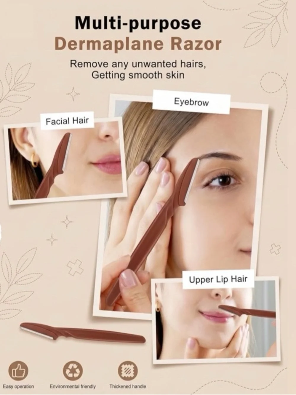 💞 New 12 Pack of Dermaplaner Eye Brow & Facial Dermal Plane Razors